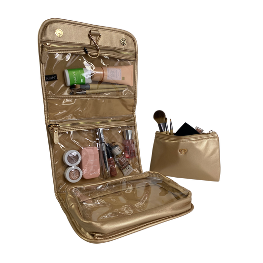 Getaway Toiletry Case - Nude & Gold