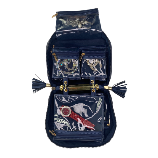 Trinity Jewelry Case - Greek Navy