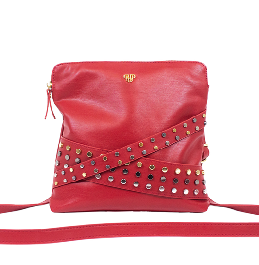 Litt Crossbody Bag - Studded Red