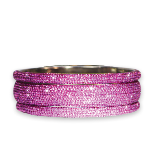 Sundar Bangles • Bollywood Hot Pink Crystal