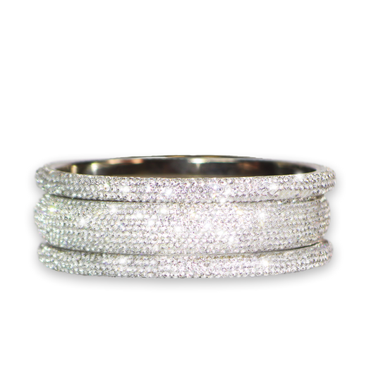 Sundar Bangles • Bollywood White Crystal