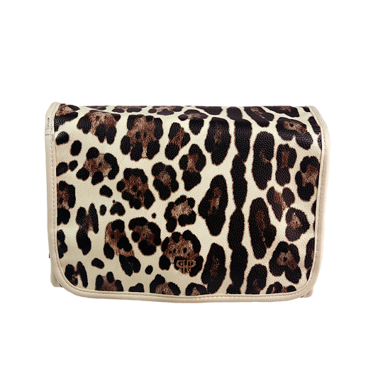 Getaway Toiletry Case - Cream Leopard