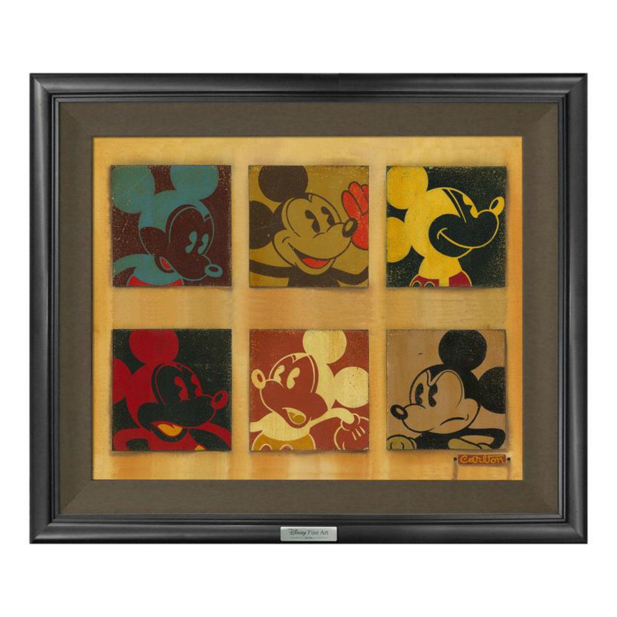 6 Up Mickey by Trevor Carlton  A collage of 6 different faces of Mickey.