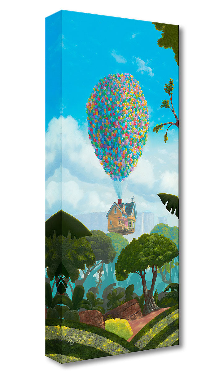 ADVENTURE AWAITS 9H×20W Disney Art Carl and Ellie in UP Treasures on Canvas  by Michelle St Laurent - Animation Art Masters
