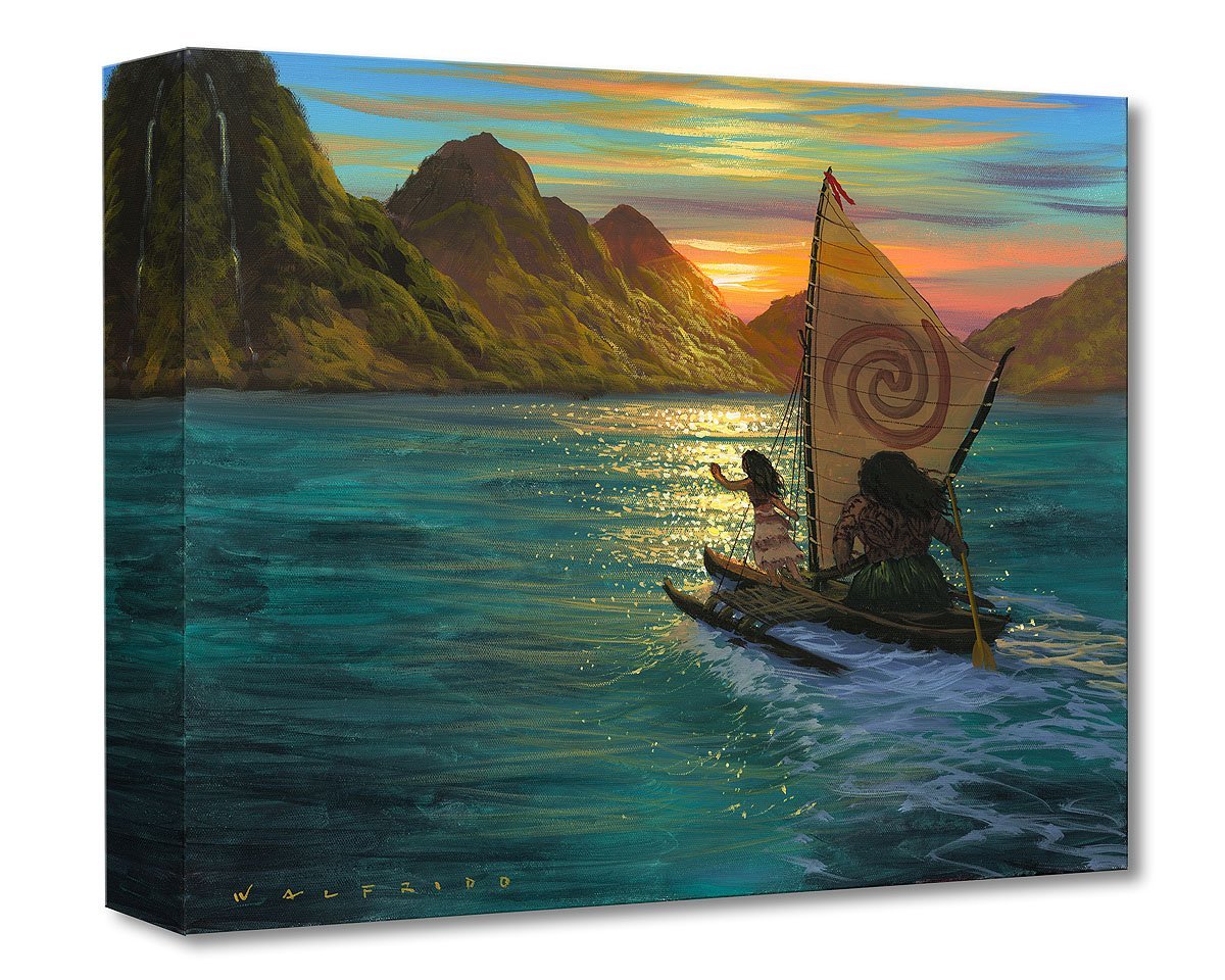 Sailing Into The Sunset Disney Treasures On Canvas By Walfrido Garcia