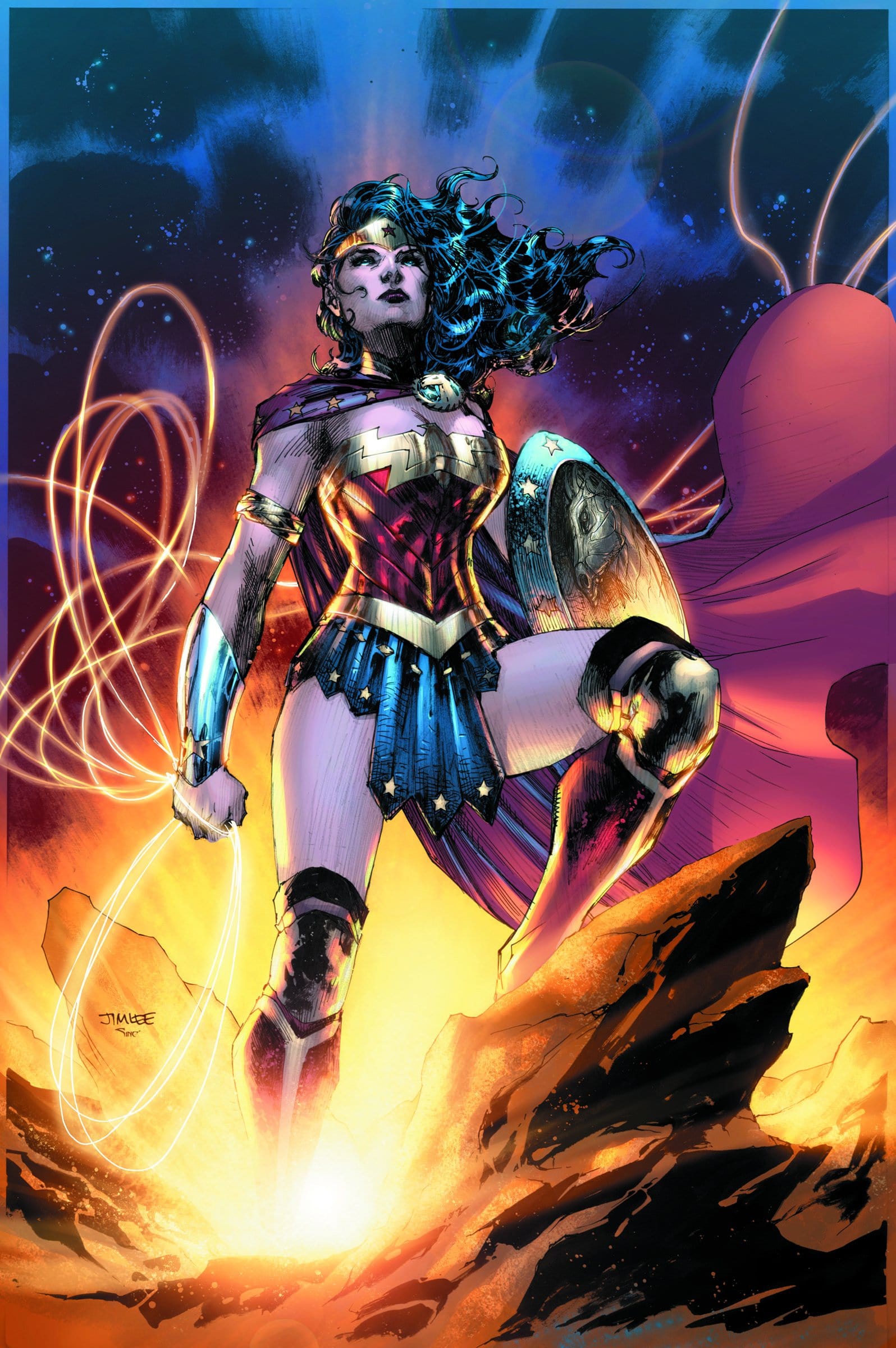 Wonder Woman Goddess of Truth - DC Comics Art By Jim Lee – Disney Art On  Main Street