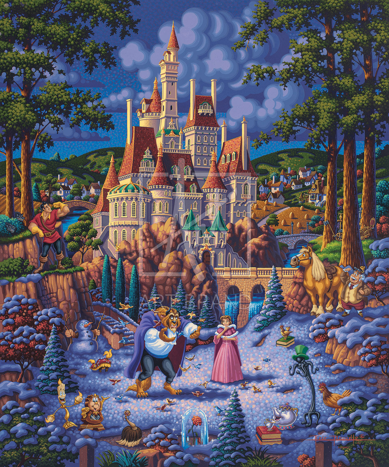 Enchanted Love - Beauty and the Beast Rose Dome Figurine- Disney Tradi –  Jim Shore Designs UK