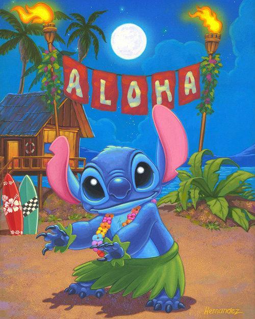 Mahalo Stitch by Tim Rogerson - Disney Artwork - Treasures on Canvas –  Disney Fine Art