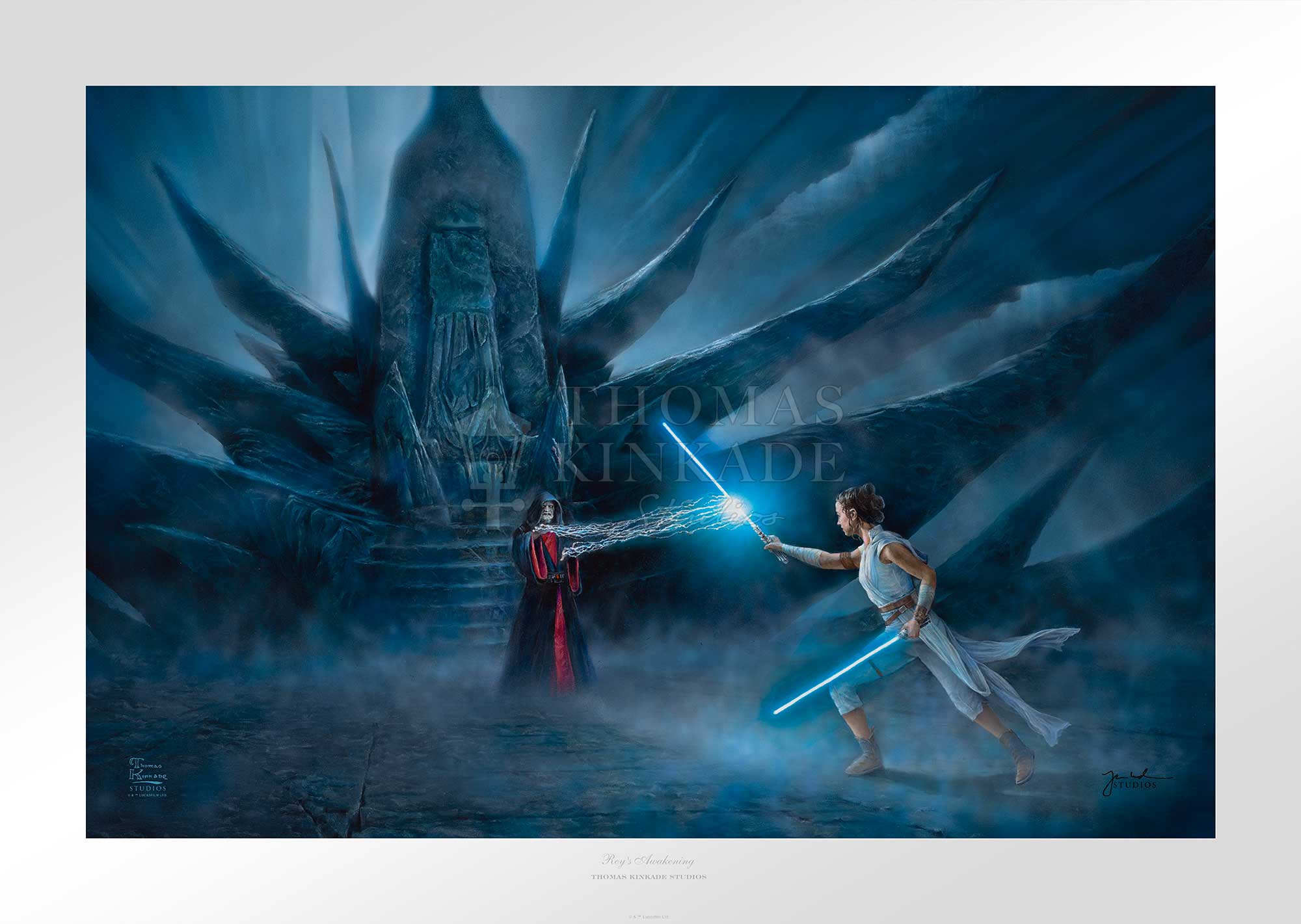 The Duel: Rey vs. Ren by Thomas Kinkade Studios | Star Wars