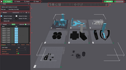 Eine Aufschlüsselung der Funktionen von Bambu Studio Slicer