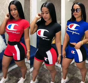 champion shorts set womens