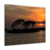 Canvas Wrap: Island Orange Sunset