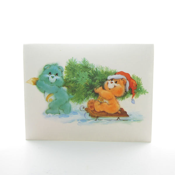 Care Bears Christmas & New Year's Card with Wish & Friend 