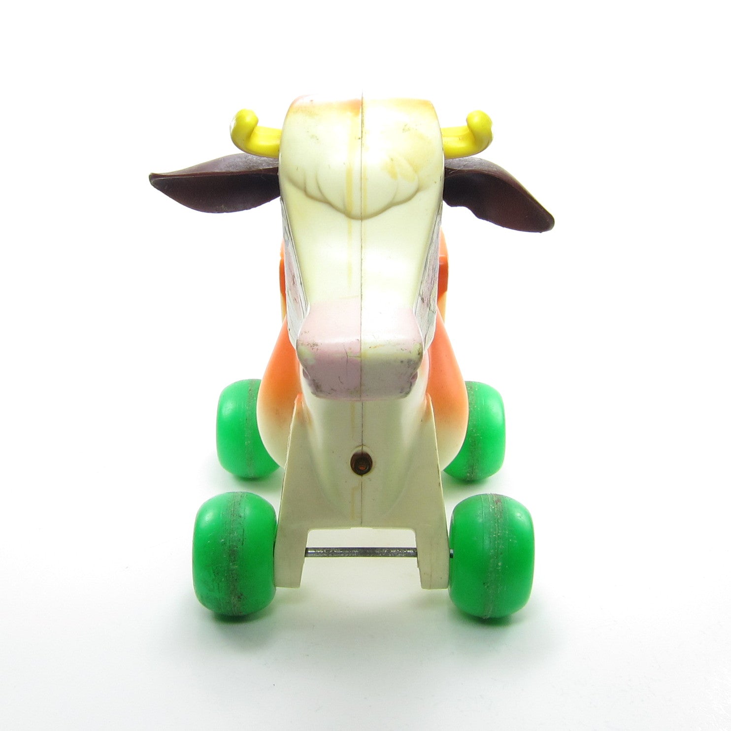 vintage fisher price cow pull toy