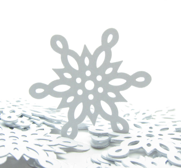 Snowflake Paper Punches Scalloped Cutout Confetti Die Cuts 