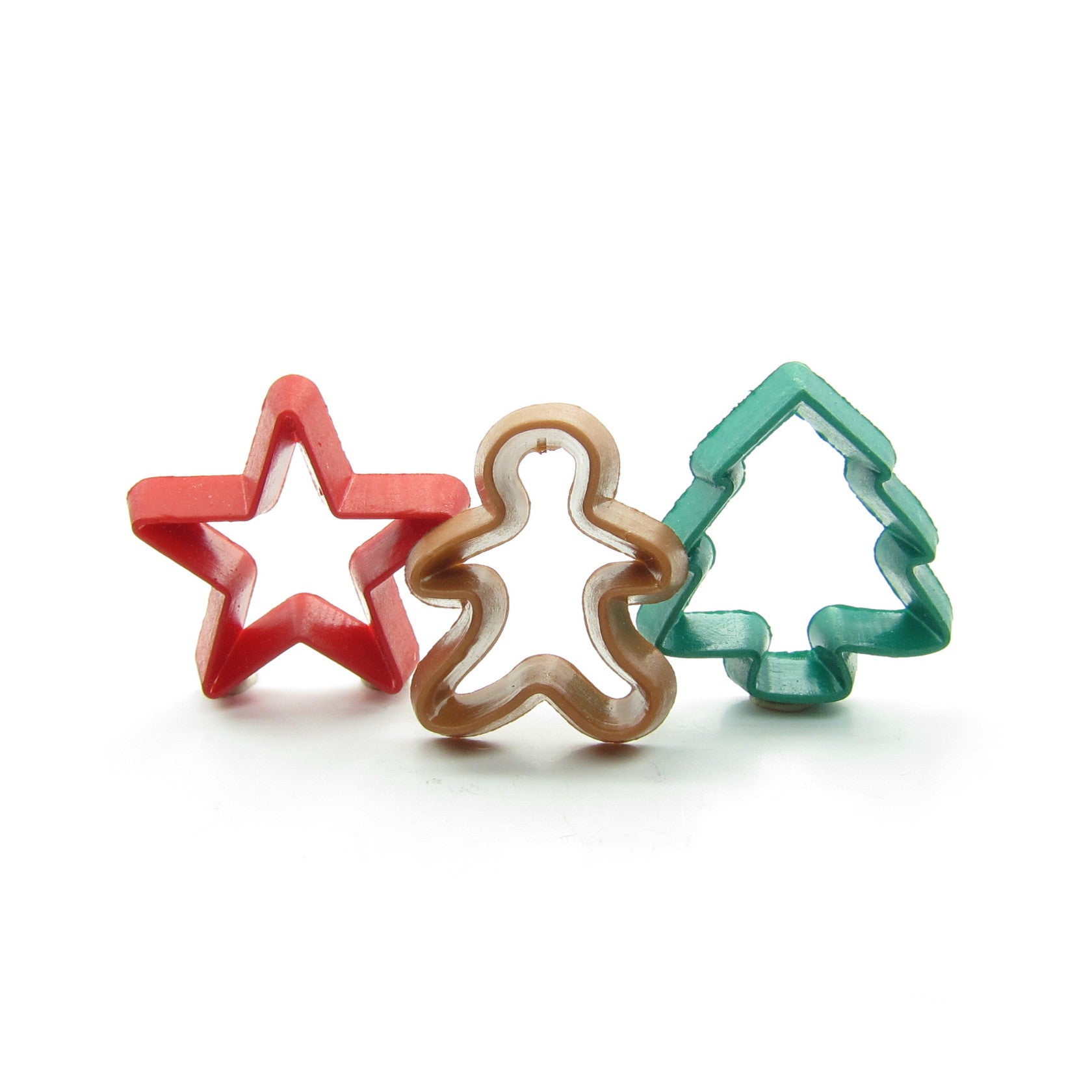 Christmas Cookie Cutters Miniature Dollhouse or Playscale Set | Brown