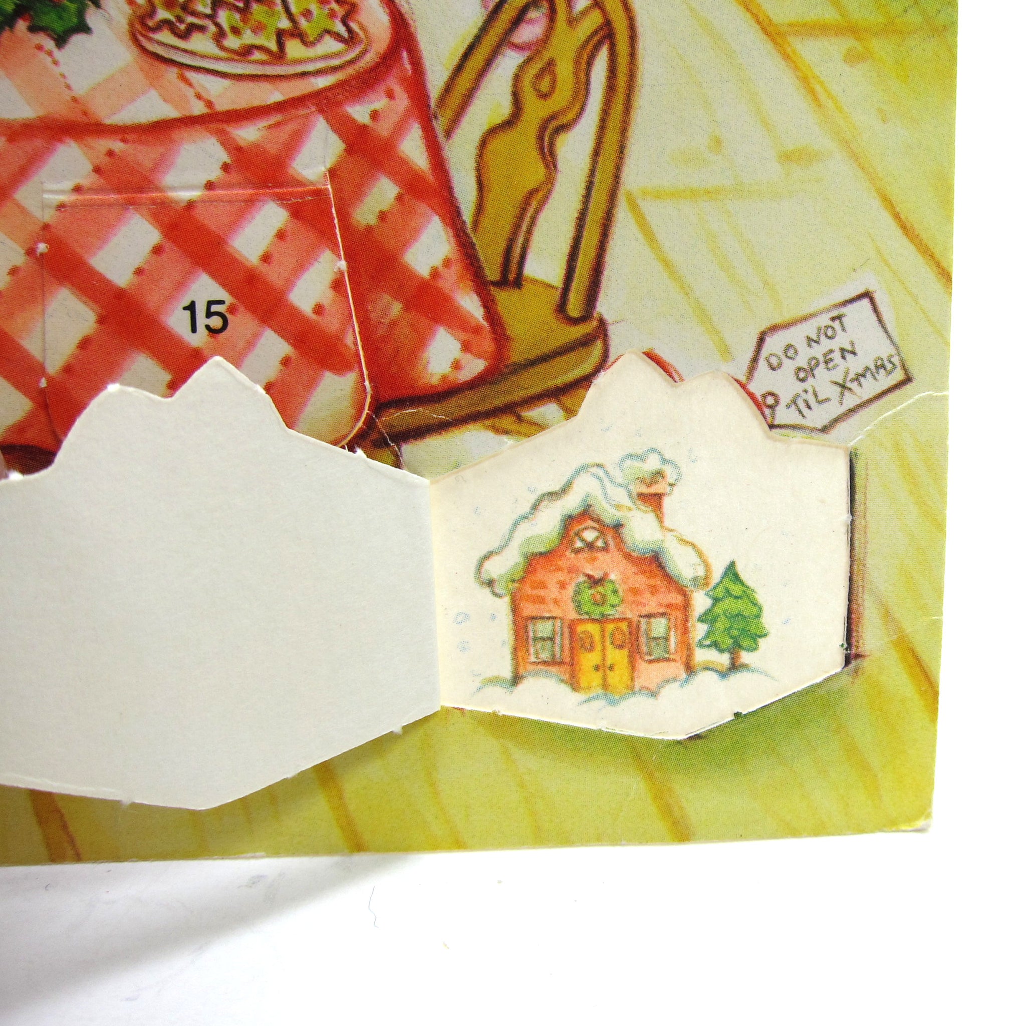 Strawberry Shortcake Advent Calendar Vintage Christmas 1982 Brown