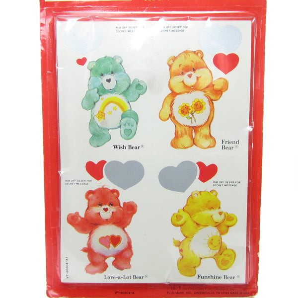 Care Bears Valentines with Mystery Messages Vintage Pack 