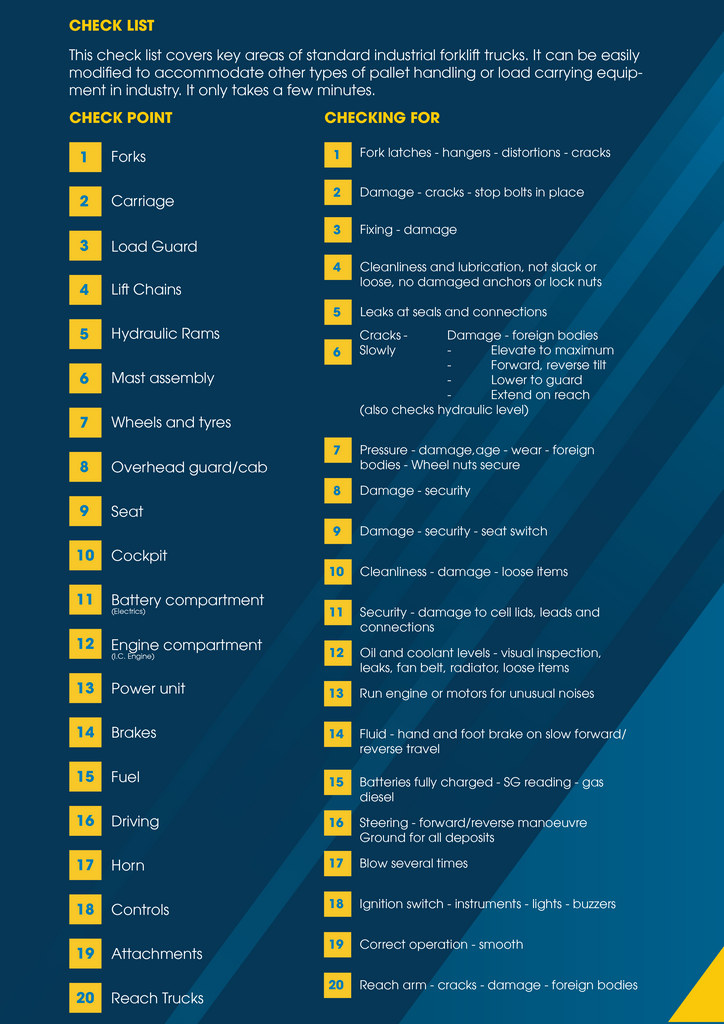 Forklift Checklist