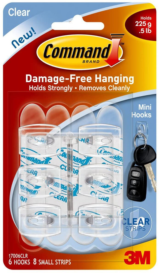 3M Command Wire Hooks, Small, White, 3-Hooks, 4 Strips – Woodland