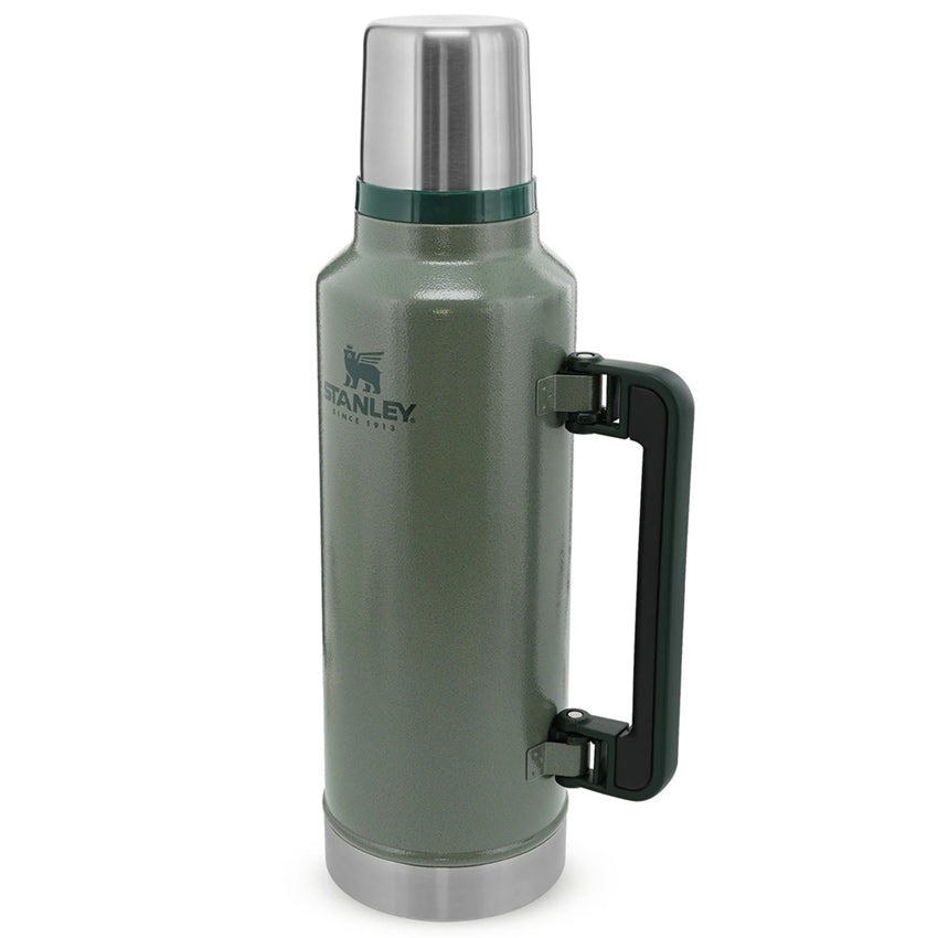 Stanley Classic Easy Fill Wide Mouth Flask (8oz) - Hammertone Green, Bar &  Entertainment