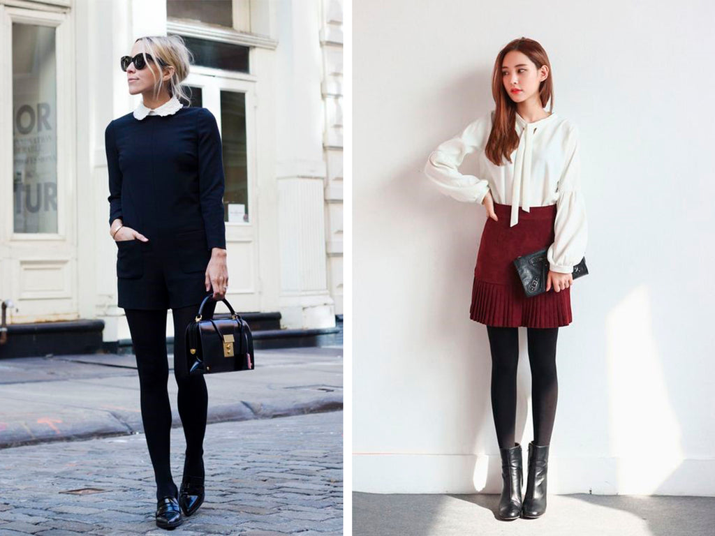 What to combine with opaque black tights