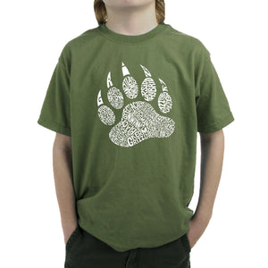 LA Pop Art Boy's Word Art T-shirt - Types of Bears