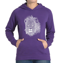 Load image into Gallery viewer, Lion  - Women&#39;s Word Art Hooded Sweatshirt
