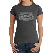 Load image into Gallery viewer, LA Pop Art Women&#39;s Word Art T-Shirt - The US Ranger Creed