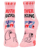 MF'in Puppy Power - Blue Q Women's Ankle Socks