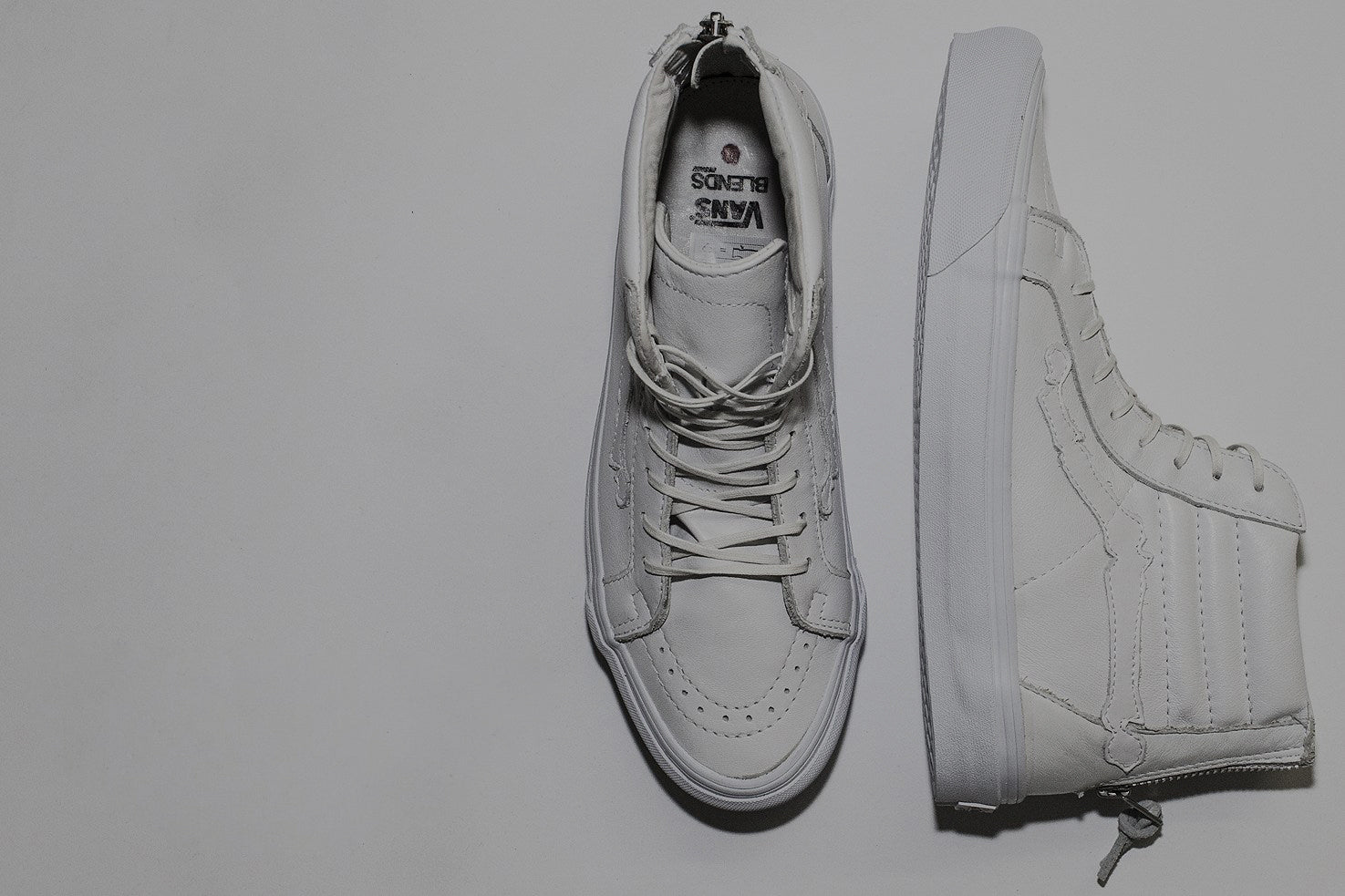 vans sk8 hi reissue zip white