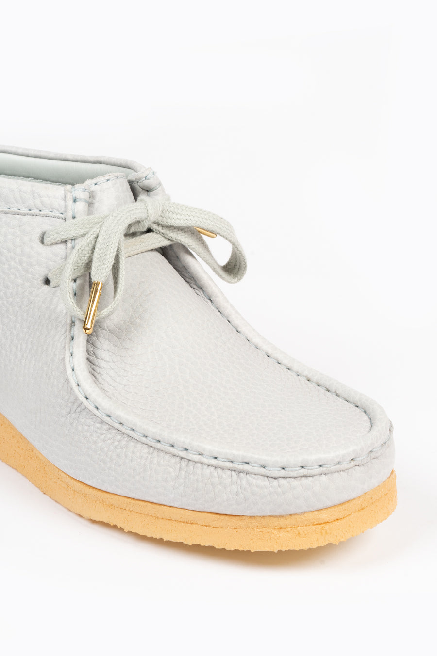 CLARKS X SPORTY & RICH WALLABEE BOOT EGG BLUE LEATHER