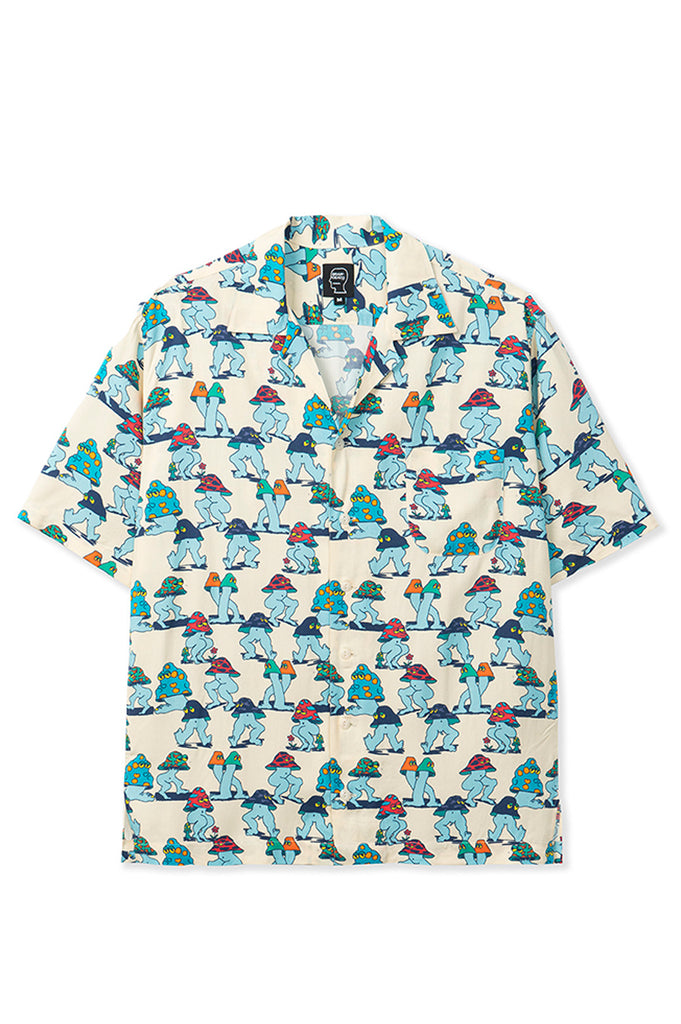 BRAIN DEAD MUSHROOM SHORT SLEEVE HAWAIIAN SHIRT NATURAL – BLENDS