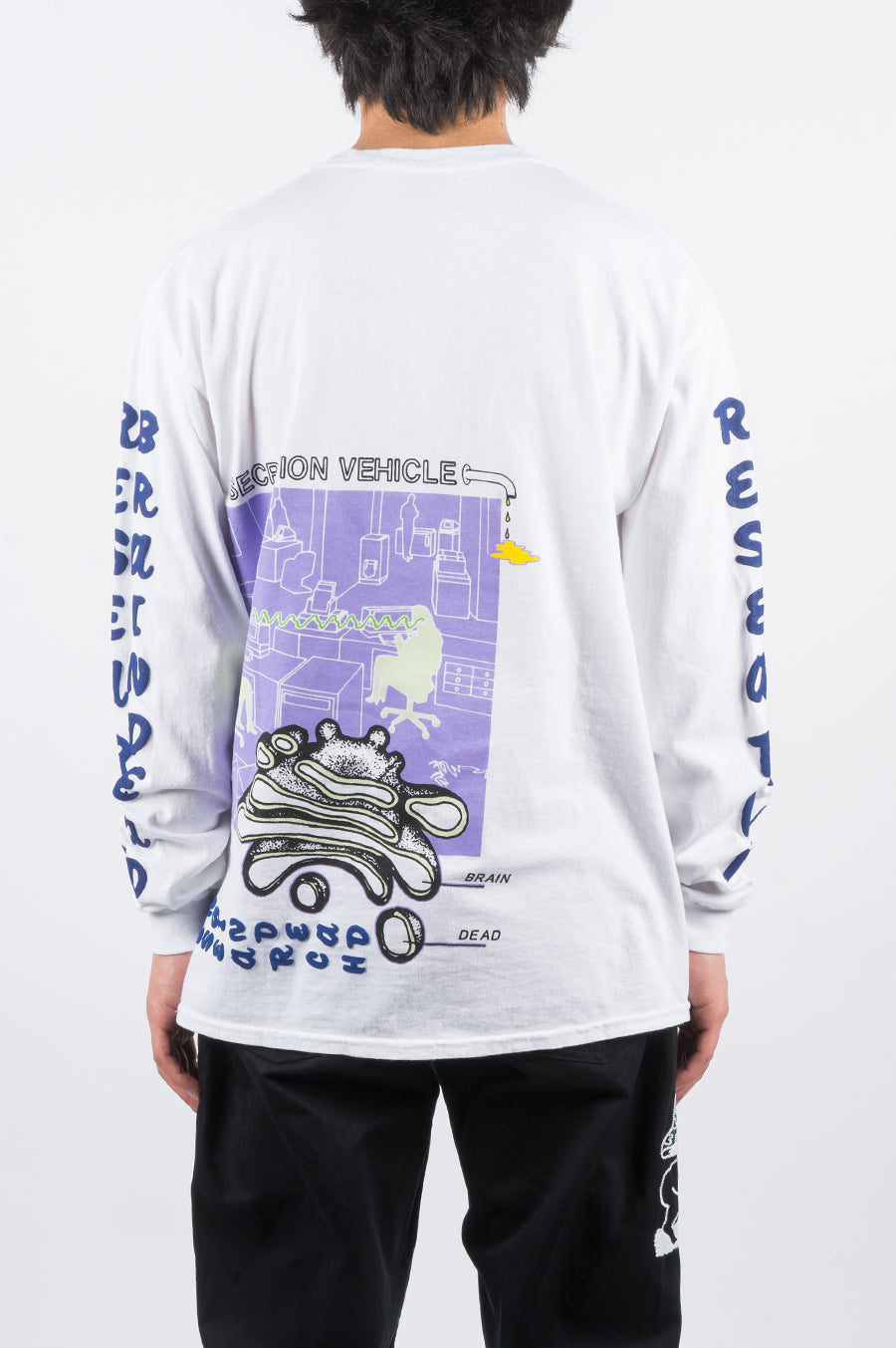 BRAIN DEAD VEHICLE LS TSHIRT WASHED WHITE – BLENDS