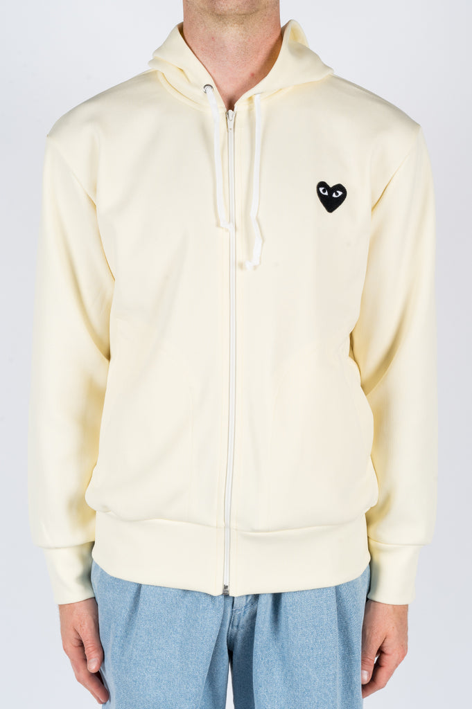 COMME DES GARCONS PLAY HOODIE JACKET IVORY – BLENDS