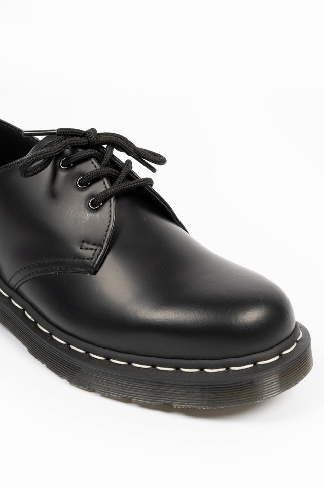 1461 Contrast Stitch Smooth Leather Oxford Shoes, Black