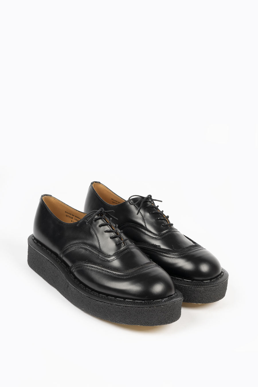 COMME DES GARCONS HOMME PLUS X GEORGE COX LACE-UP CREEPERS BLACK – BLENDS