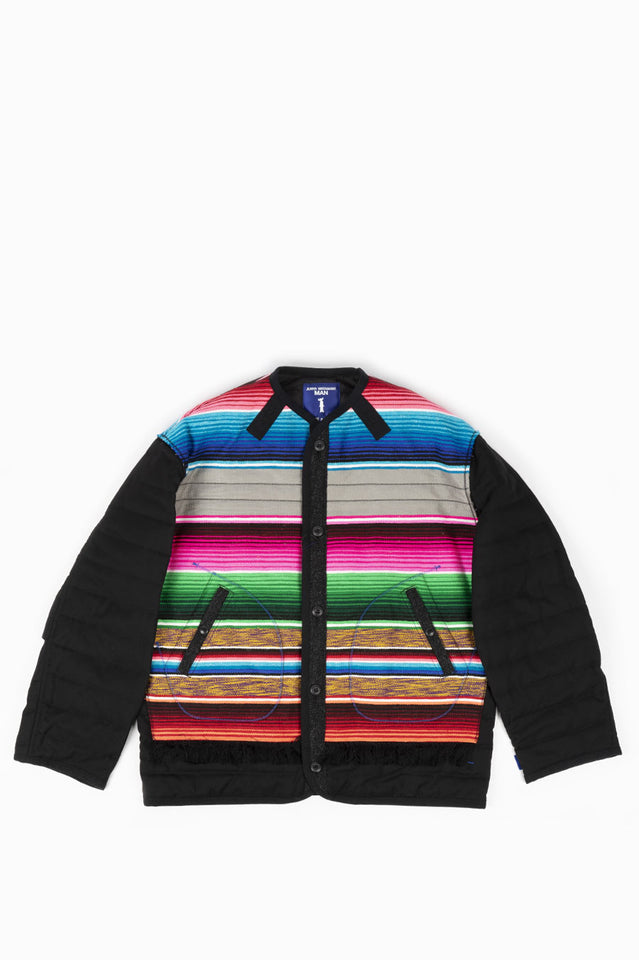 JUNYA WATANABE MAN SERAPE WOOL JACKET BLACK RED GREY GREEN | BLENDS