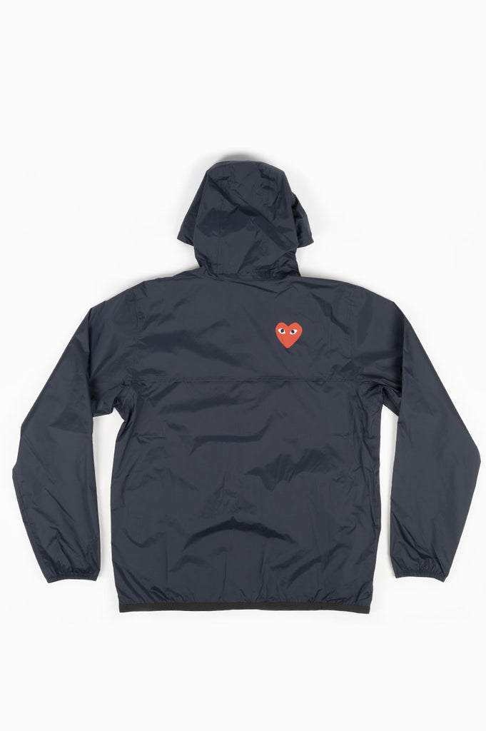 CDG PLAY X K-WAY HOODIE FULL ZIP NAVY – BLENDS