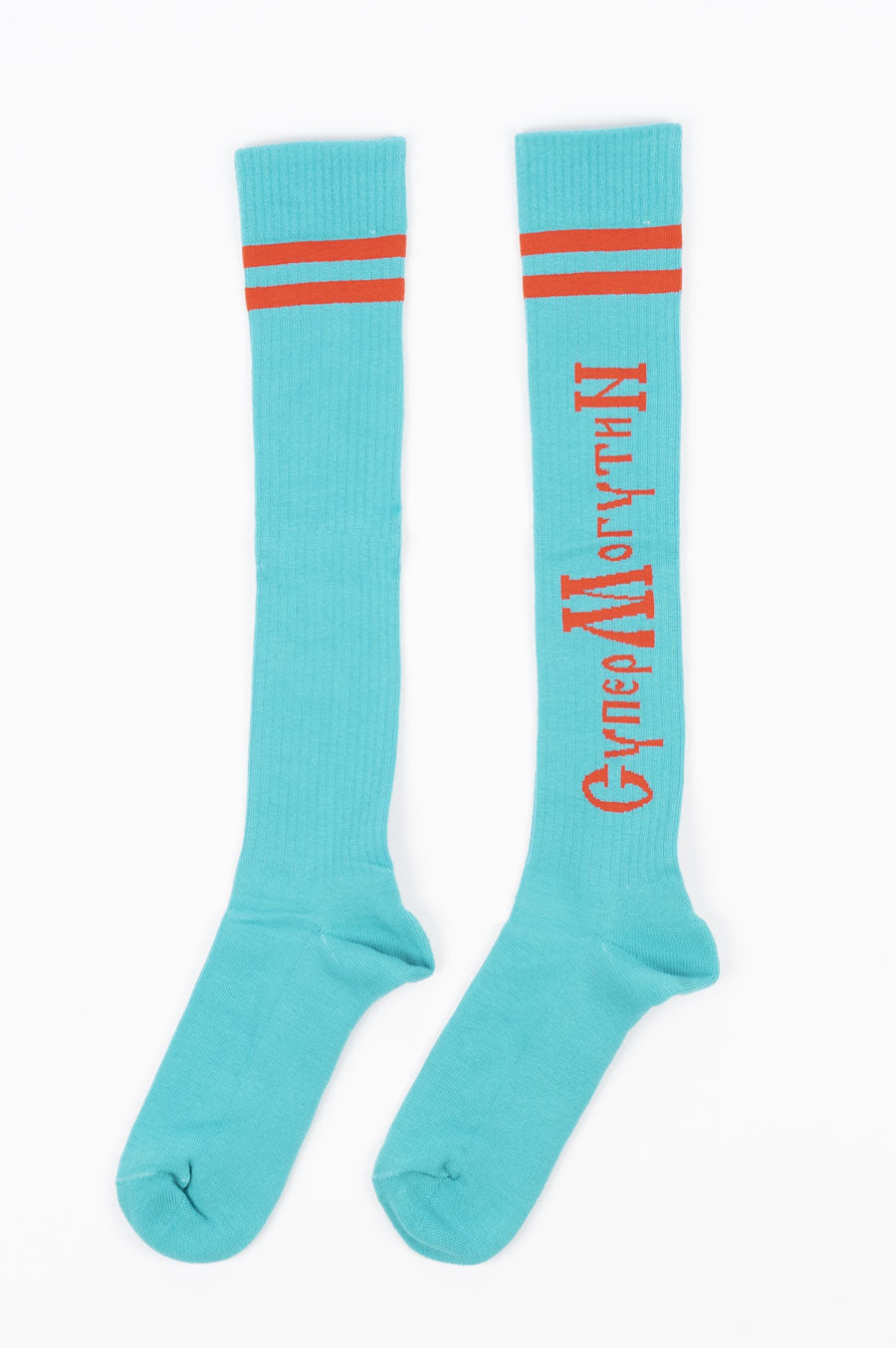 RASSVET X SLAVA MOGUTIN MENS COTTON SOCKS BLUE