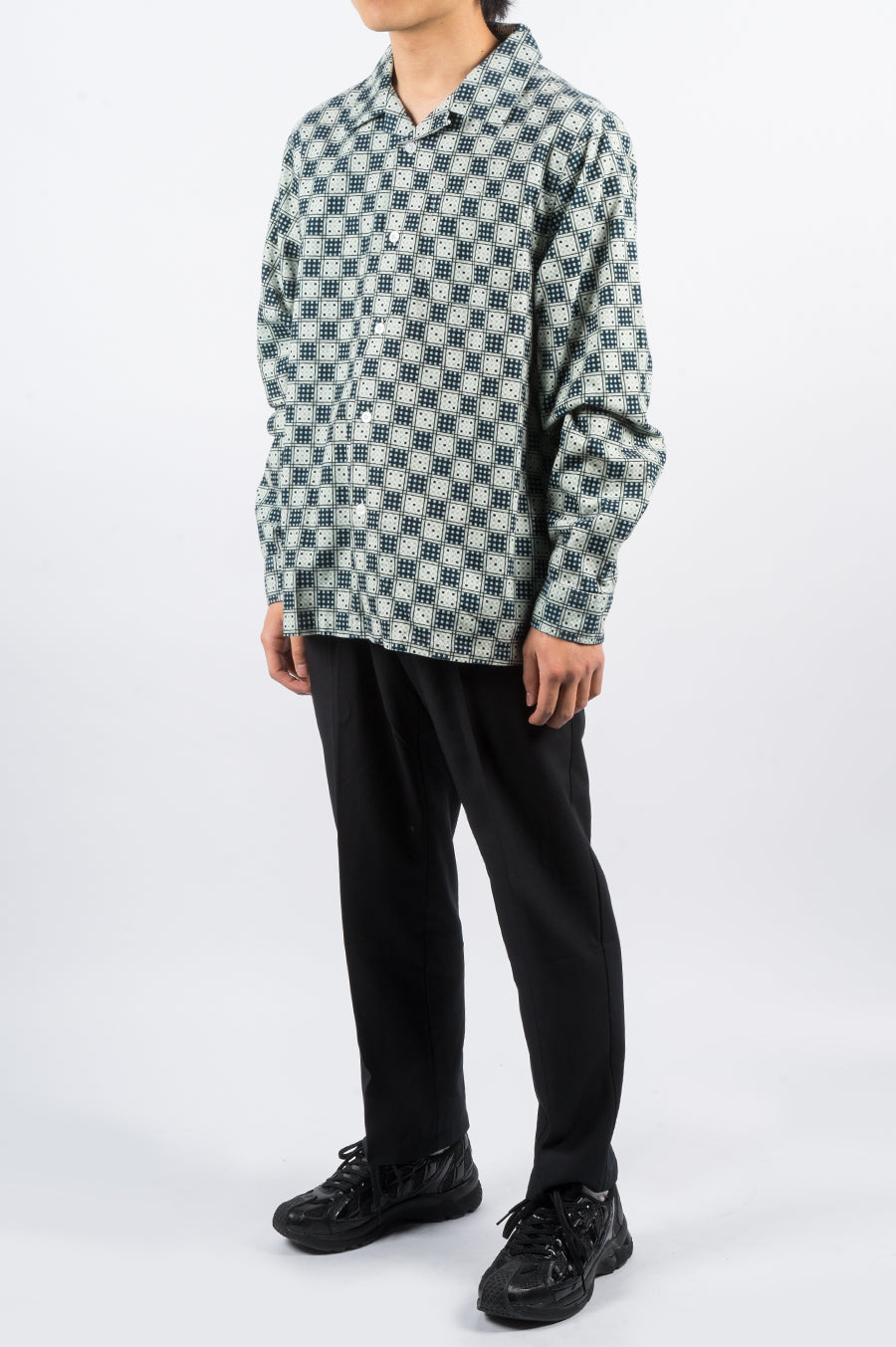 STUSSY DICE CHECKER SHIRT INDIGO – BLENDS