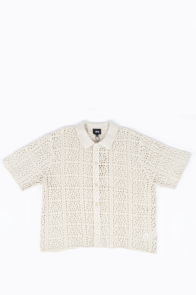 STUSSY CROCHET SHIRT NATURAL BLENDS