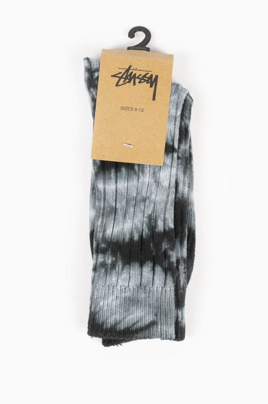 STUSSY DYED RIBBED CREW SOCKS GREY