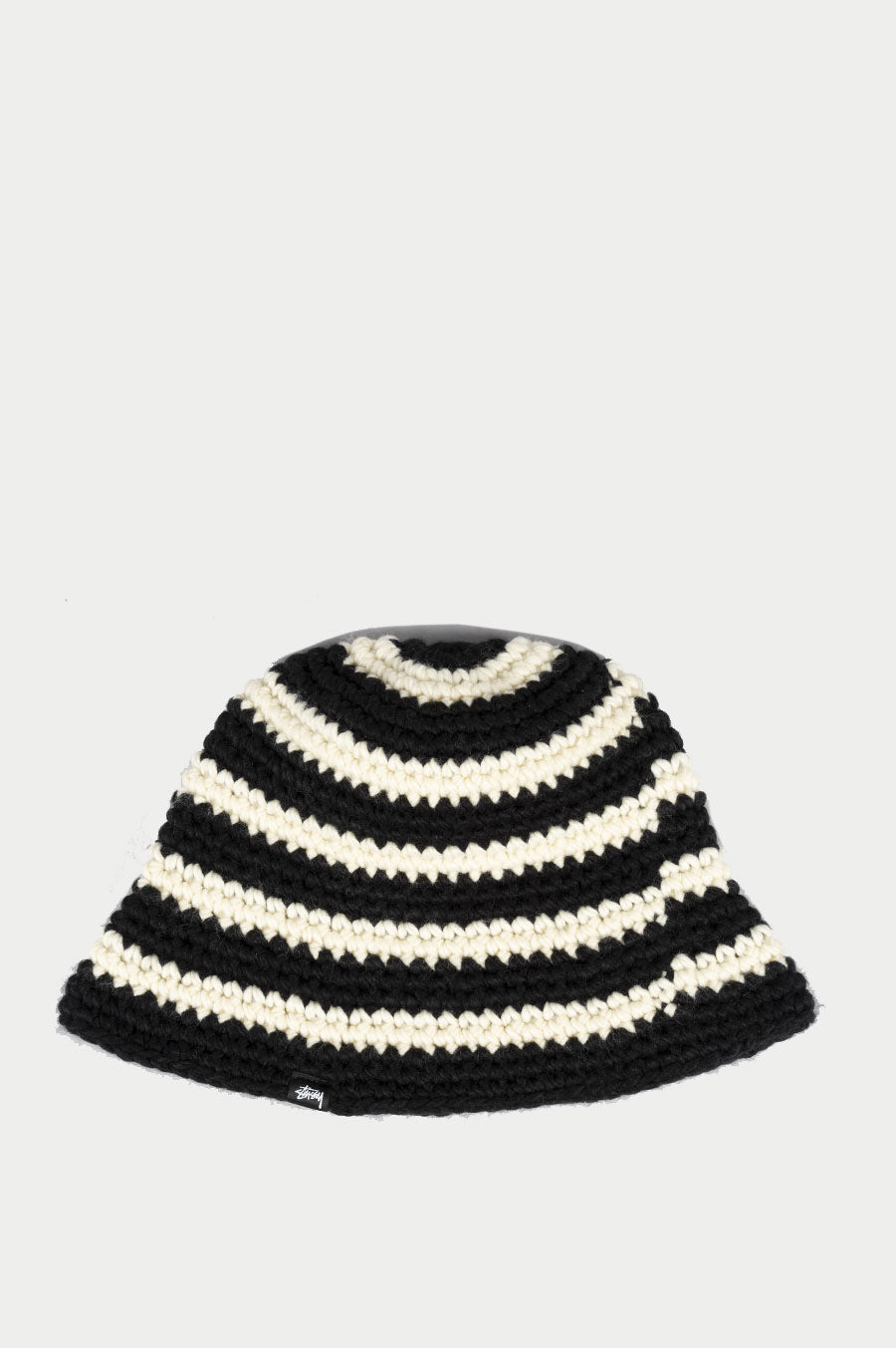 STUSSY SWIRL KNIT BUCKET HAT BLACK | BLENDS