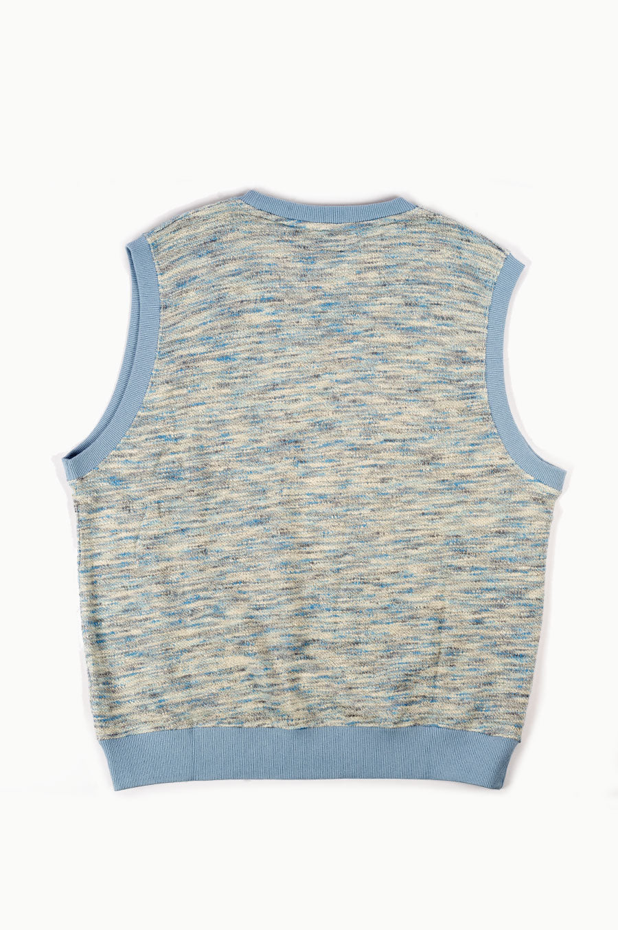 STUSSY MARLED KNIT VEST NATURAL BLENDS