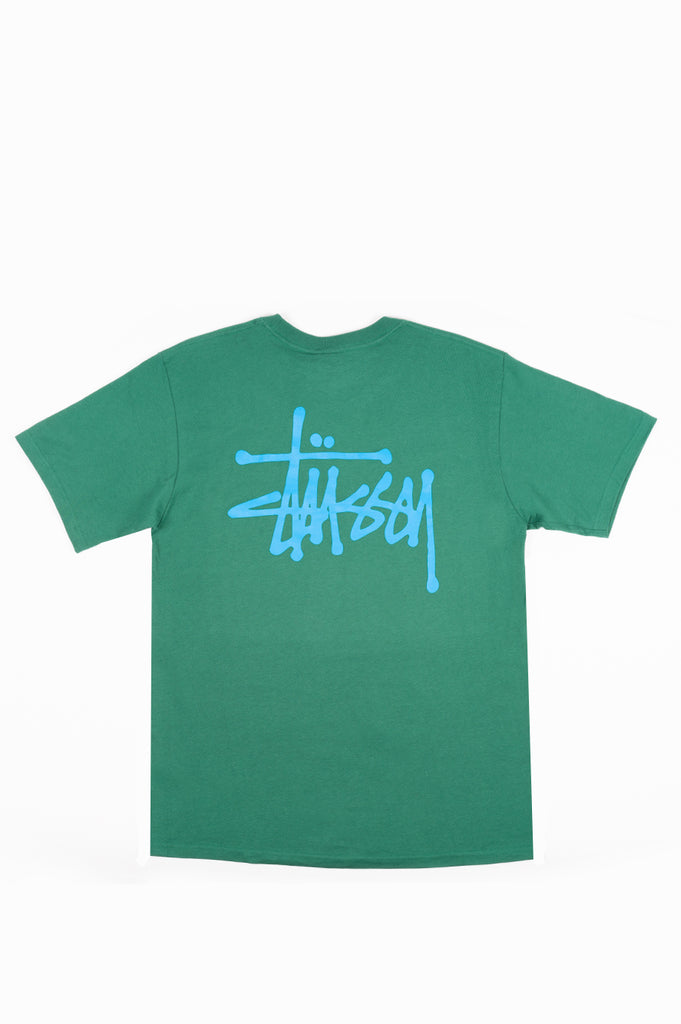 STUSSY BASIC TEE DARK GREEN – BLENDS