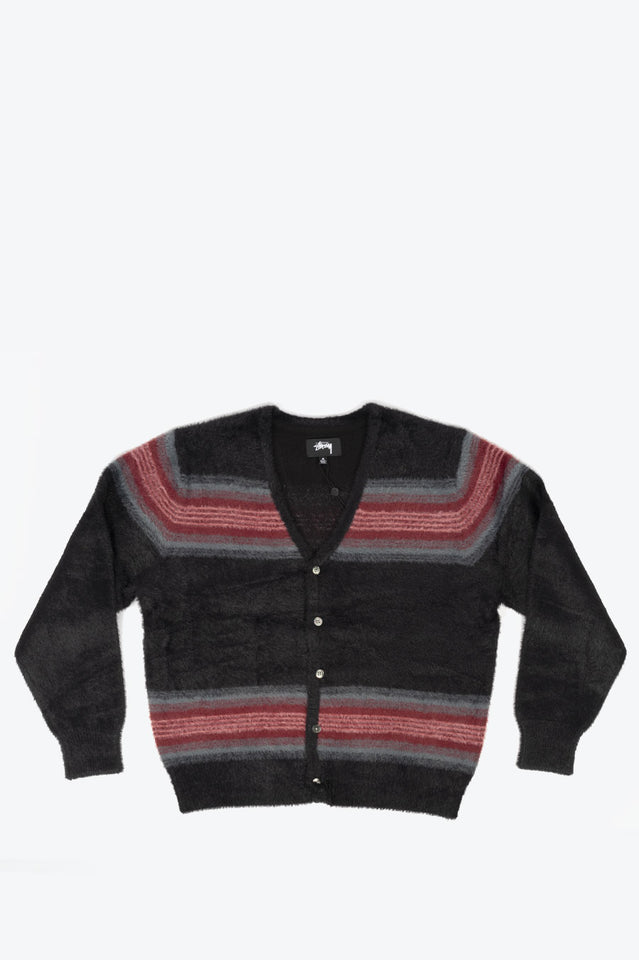 宅配便送料無料 STUSSY STRIPE SHAGGY CARDIGAN 22AW tdh-latinoamerica.de