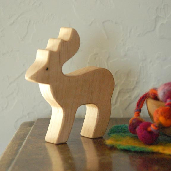 Wooden DEER, Handmade Toy Animal, Waldorf Inspired — Jupiter's Child