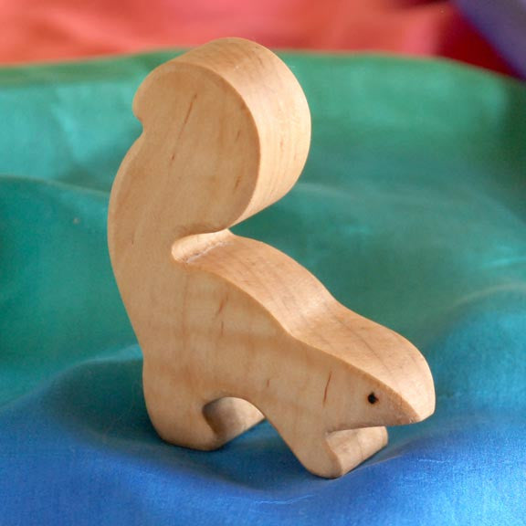 Wooden SKUNK, Handmade Toy Animal, Waldorf Inspired — Jupiter's Child