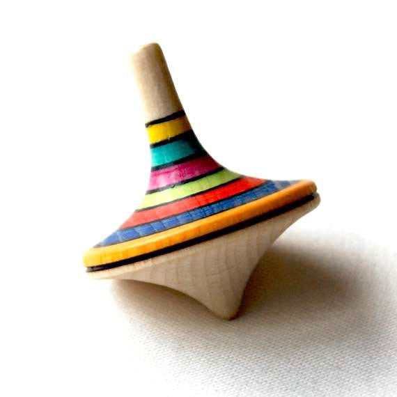 wooden spin top